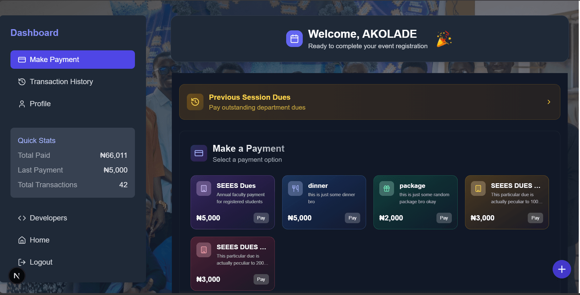 SEEES Payment Portal